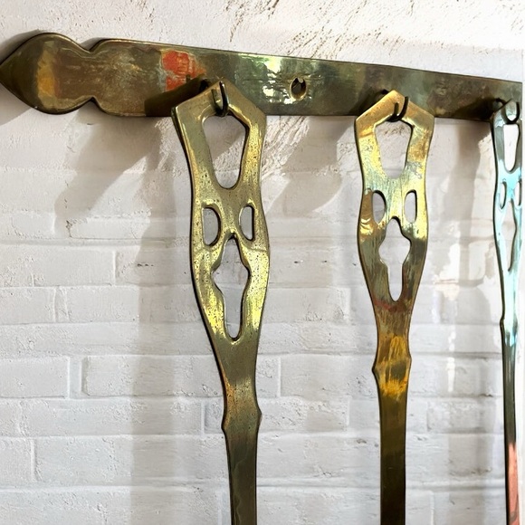 Vintage Brass Oversized Hanging Utensils - Picture 2 of 3